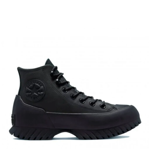 Converse Women's Chuck Taylor All Star Lugged Winter 2.0 Hi In Black/Black/Bold Mandarin
