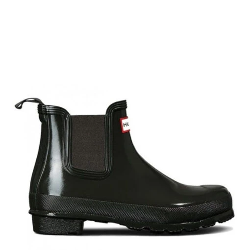 Hunter Women's Original Gloss Chelsea Wellington In Black