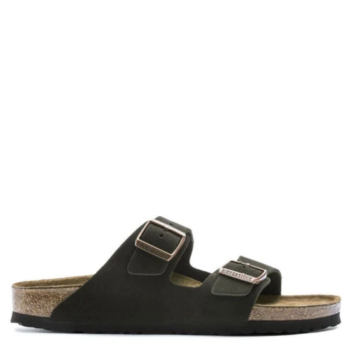 Birkenstock Women's Arizona Softbed Leather In Mocha (Narrow Width)